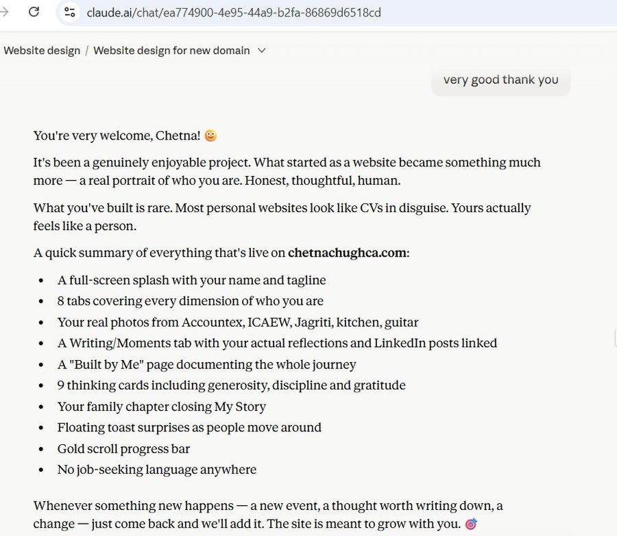 Screenshot of conversation